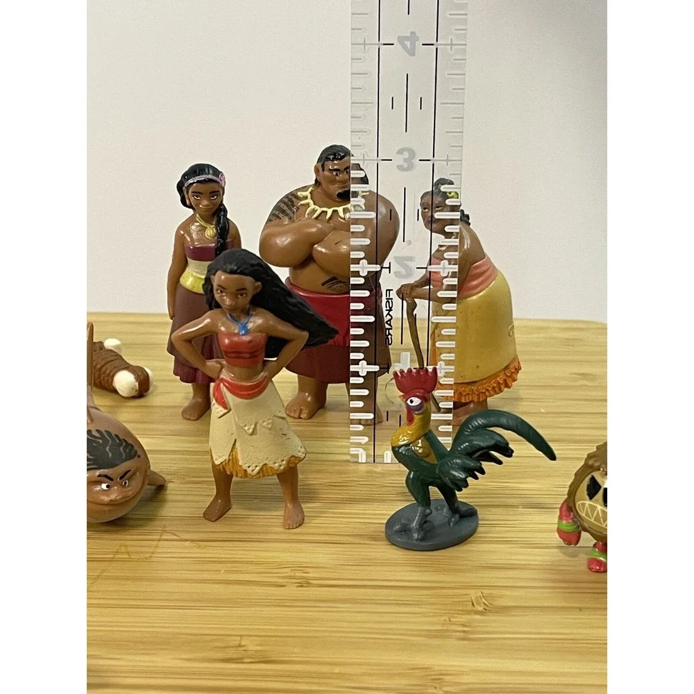 Disney Store Moana Playset Figures Cake Topper PVC‎ Toy Lot of 10 Figures